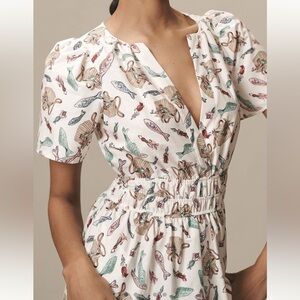 Somerset Maxi Dress in Fish Motif